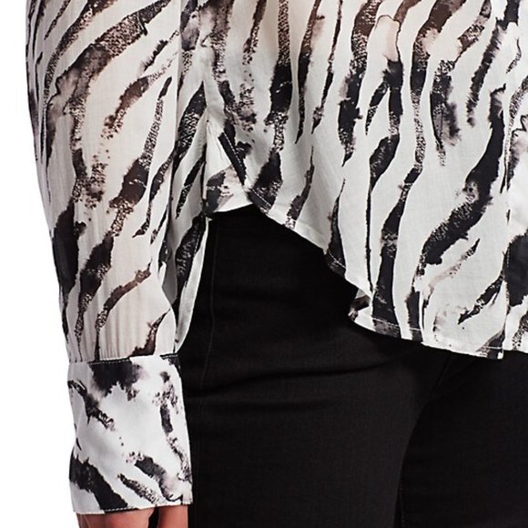 #63❤️ BELLA DAHL ZEBRA PRINT SHIRT - Picture 2 of 7